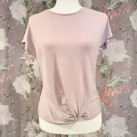 Tahari Tops - Tahari Violet Knotted Short Sleeve Tee